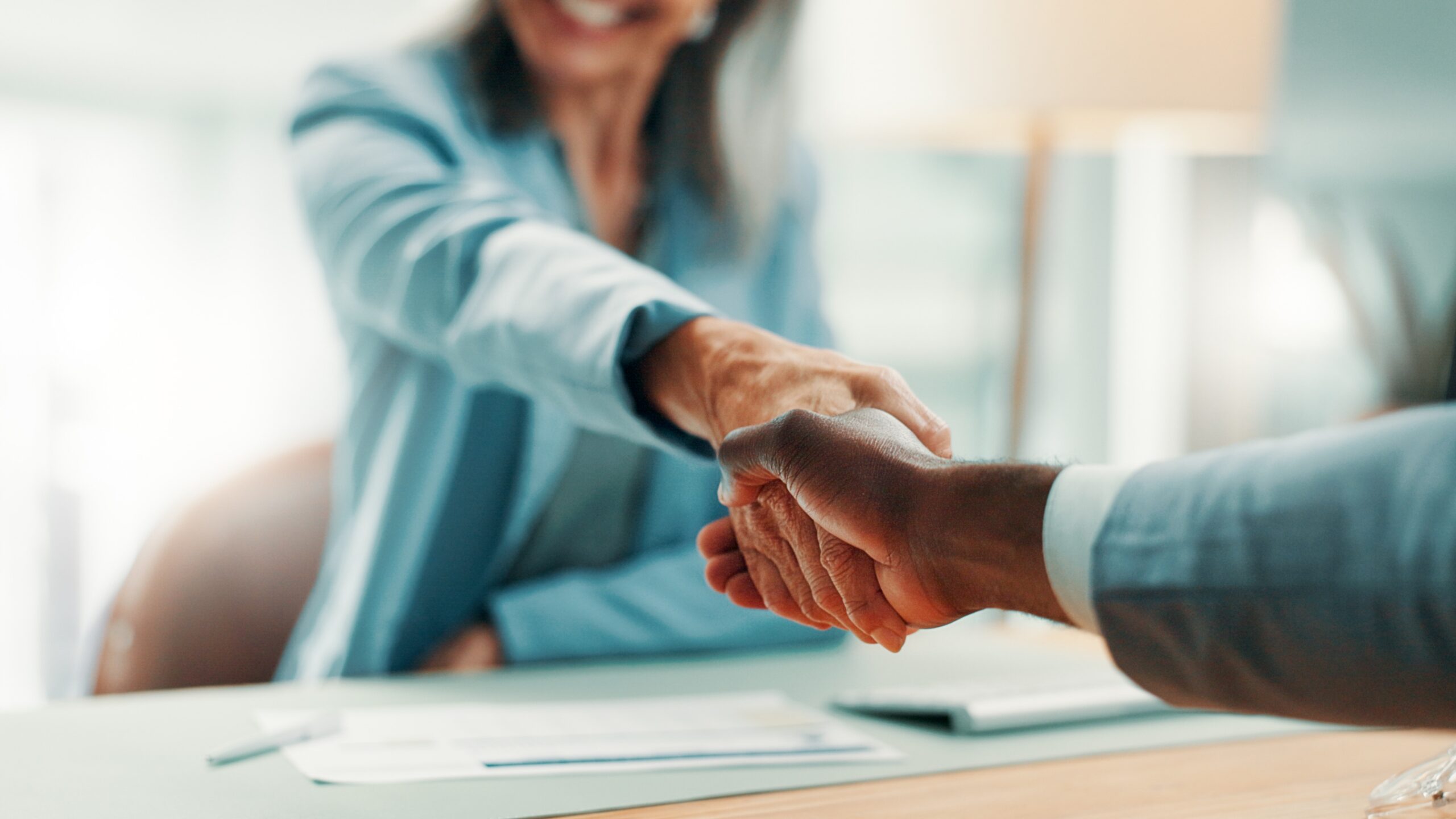 Handshake,,Contract,And,Business,People,In,Office,With,Partnership,,Deal
